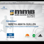 Con todas las veces que me detuve a tomar fotos en la Media Maratón de Bogotá, para Mireyita es un tiempo excelente, de nuevo gracias a los organizadores.